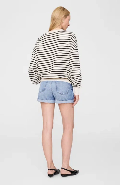 Anine Bing Dean Striped Sweatshirt