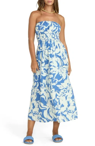 Shop Billabong In The Sky Strapless Midi Dress