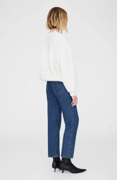 Anine Bing Jaci Sweatshirt Monogram In Ivory