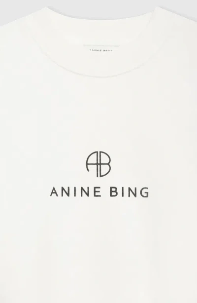 Anine Bing Jaci Sweatshirt Monogram In Ivory