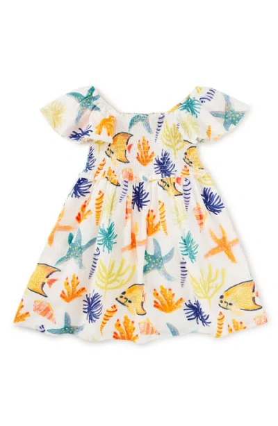 Tea Collection Flutter Sleeve Smocked Dress