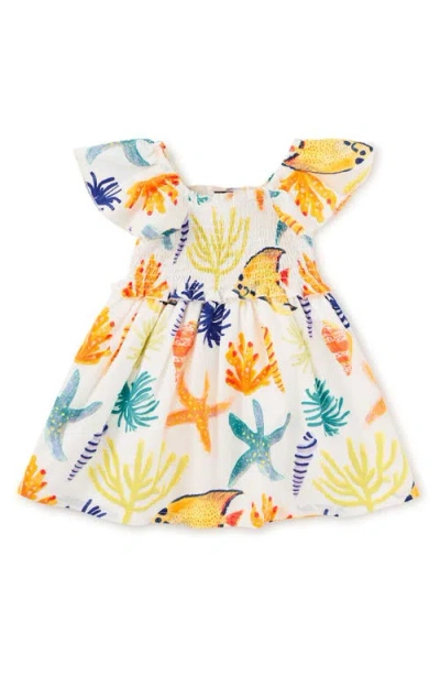 Tea Collection Flutter Sleeve Smocked Dress