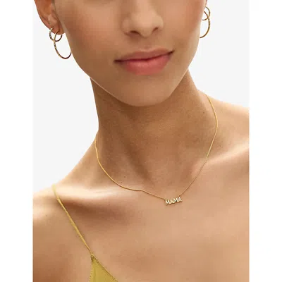Rachel Jackson Womens Mini Mama 22ct Yellow Gold-plated Sterling-silver Necklace
