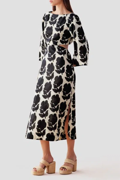 Omika Peyton Midi Dress In Emma Mussel