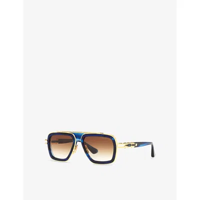 Dita Womens Blue D4000397 Lxn Aviator-frame Acetate Sunglasses