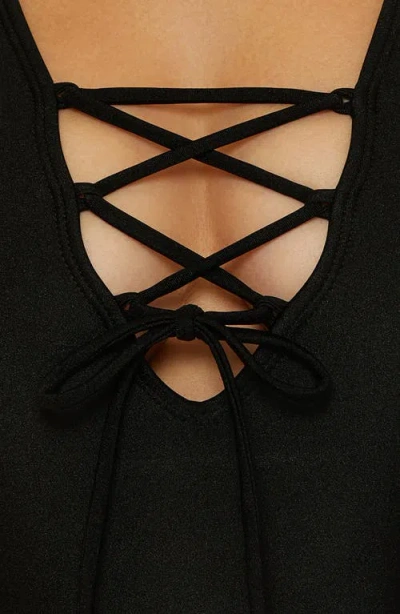 Bca Lace-up Plunge One-piece Swimsuit