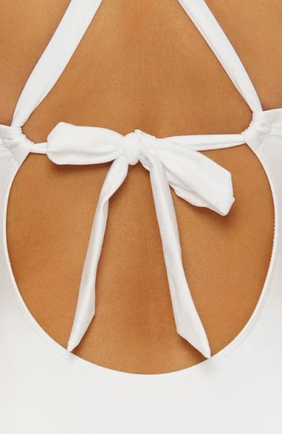 Shop Bca Lace-up Plunge One-piece Swimsuit