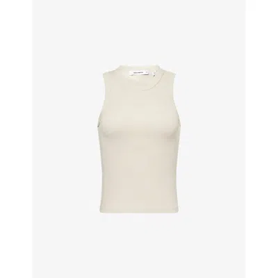 Daily Paper Womens Unit Ribbed Cotton Jersey Vest Peyote