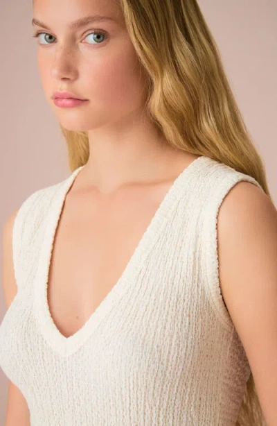 Next Textured V-neck Sleeveless Knit Top In Neutral