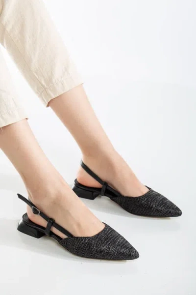 Forever & Always Shoes Riley Woven Slingback Flats