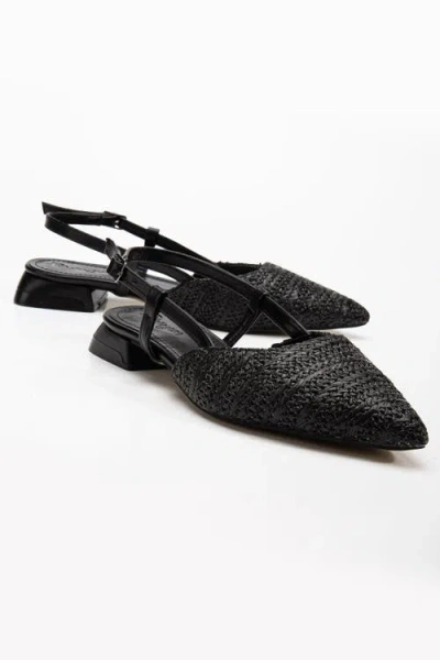 Forever & Always Shoes Riley Woven Slingback Flats