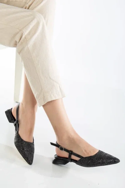 Forever & Always Shoes Riley Woven Slingback Flats