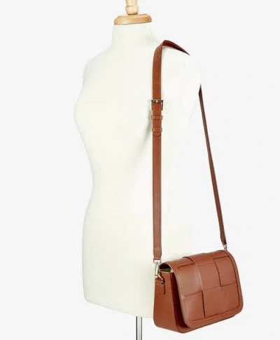 Gigi New York Lily Woven Leather Crossbody Bag