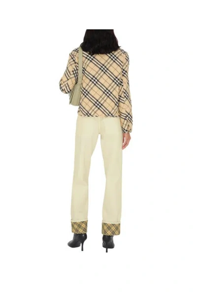 Burberry Cropped Check Quilted Barn Jacket