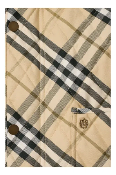Burberry Cropped Check Quilted Barn Jacket