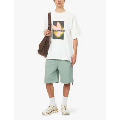 Peacemaker Mens Bird Graphic-print Relaxed-fit Cotton T-shirt White