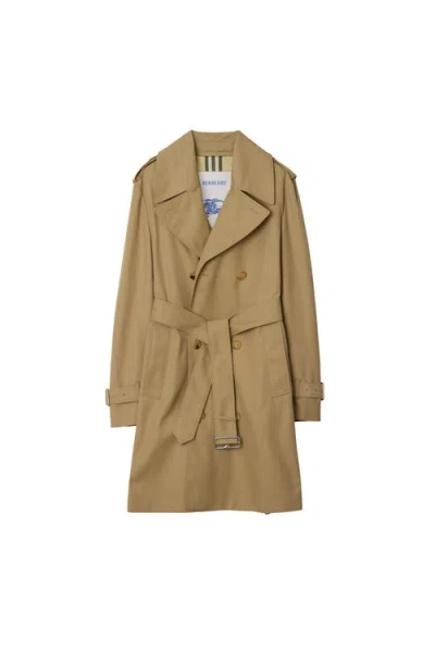 Burberry Mid-length Cotton Blend Trench Coat