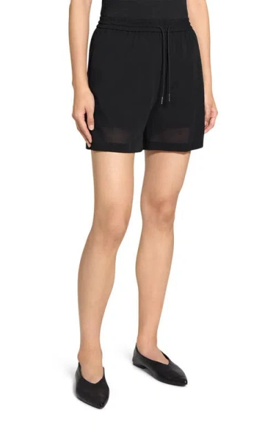 Theory Wool Blend Drawsting Shorts