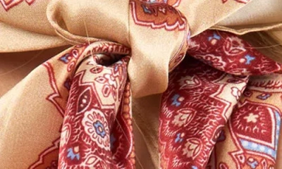 Viens Avec Moi Paisley Mini Silk Scarf