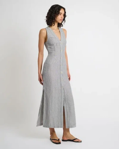 Onia Air Linen Button Down Maxi Dress