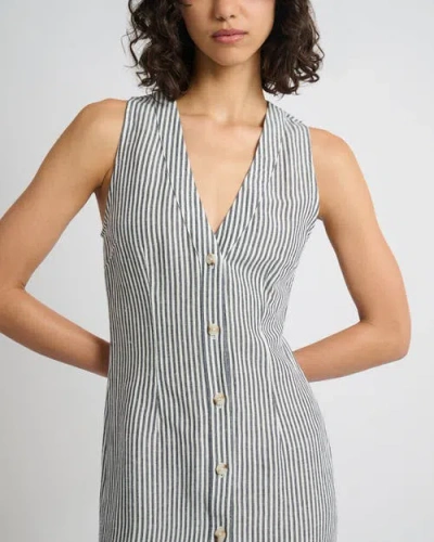 Onia Air Linen Button Down Maxi Dress