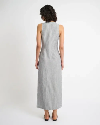 Onia Air Linen Button Down Maxi Dress