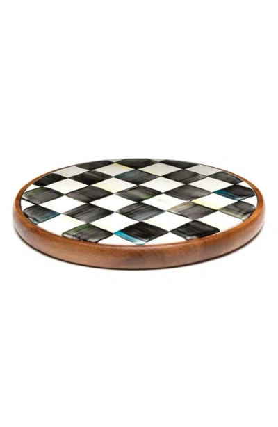 Mackenzie-childs 9" Courtly Check Enamel Trivet