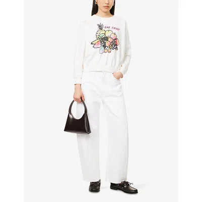 Mother Womens The Full-pipe Ankle High-rise Denim Jeans Picket Fence In White