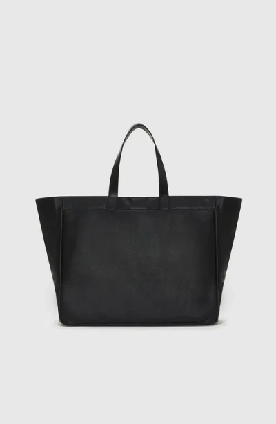 Anine Bing Large Rio Tote In Black Recycled Leather