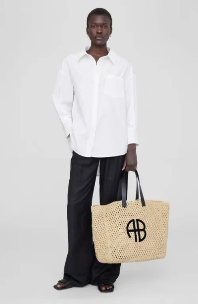Anine Bing Large Rio Tote In Natural
