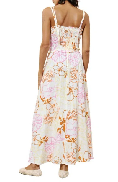 Frnch Chance Ruffle Smocked Bodice Maxi Sundress