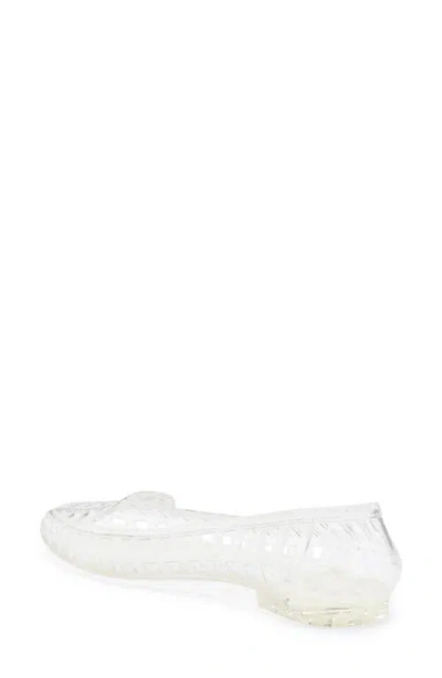 Jeffrey Campbell Bestie Jelly Ballet Flats In White