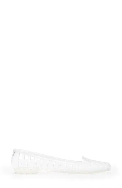Jeffrey Campbell Bestie Jelly Ballet Flats In White