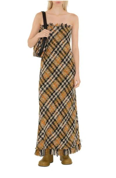 Burberry Check Wool Blend Dress