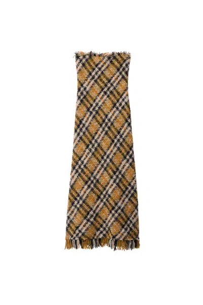 Burberry Check Wool Blend Dress