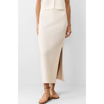 Marine Layer Sands Open Stitch Midi Sweater Skirt