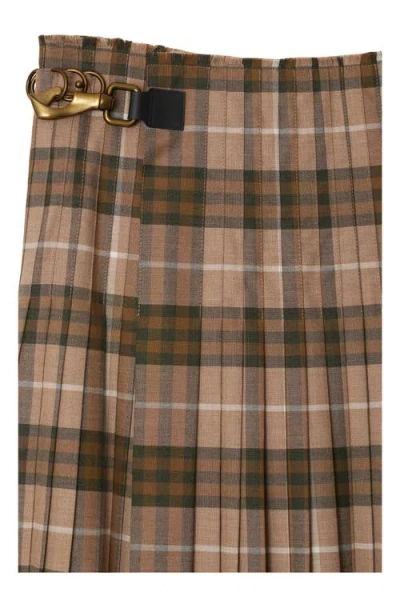 Burberry Check Wool Blend Maxi Kilt