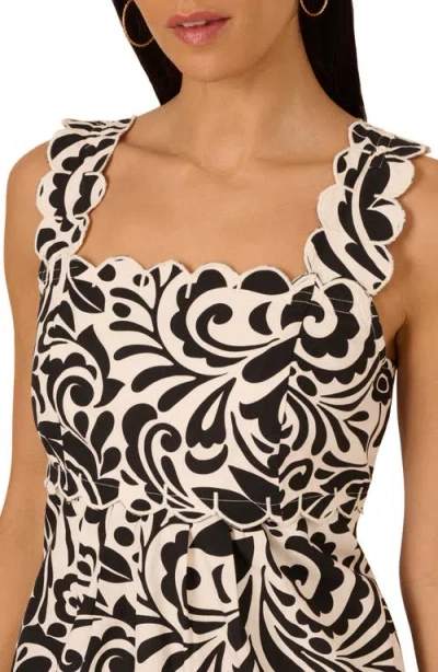 Adrianna Papell Print Cotton A-line Dress In Multi