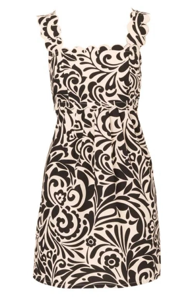 Adrianna Papell Print Cotton A-line Dress In Multi