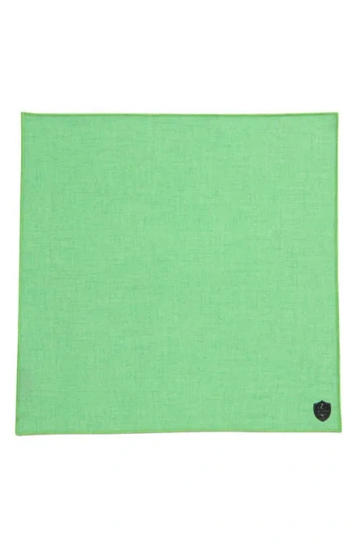 Clifton Wilson Green Cashmere & Wool Pocket Square