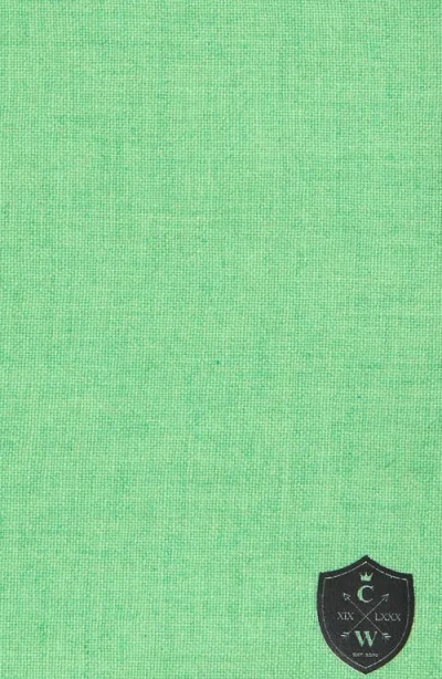 Clifton Wilson Green Cashmere & Wool Pocket Square