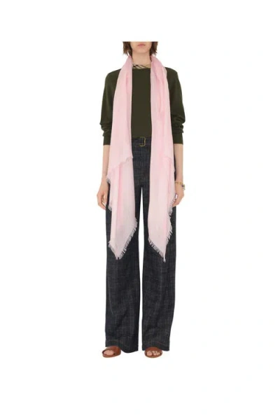 Burberry Wide Check Wool Silk Scarf