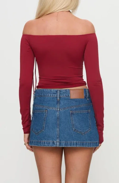 Princess Polly Nicolina Low Rise Denim Miniskirt