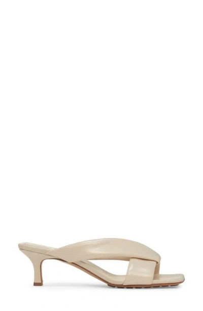 Bottega Veneta Riva Kitten Heel Sandal In White