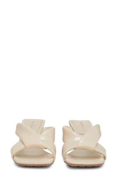 Bottega Veneta Riva Kitten Heel Sandal In White