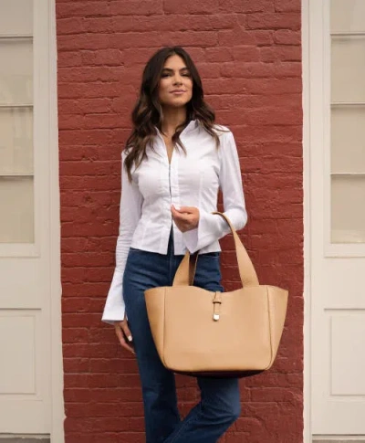 Gigi New York Mercer Pebbled Leather Tote Bag
