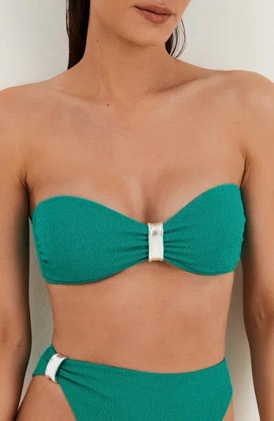 Vix Paula Hermanny Firenze Sunny High Waist Bikini Bottoms In Green