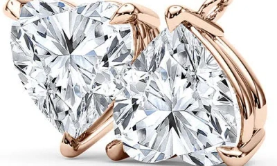 Hautecarat Twin Heart Lab Grown Diamond Necklace