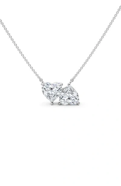 Hautecarat Twin Heart Lab Grown Diamond Necklace