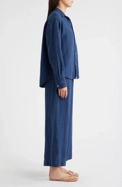 Frank & Eileen Button-up Top & Wide Leg Linen Pants Set
